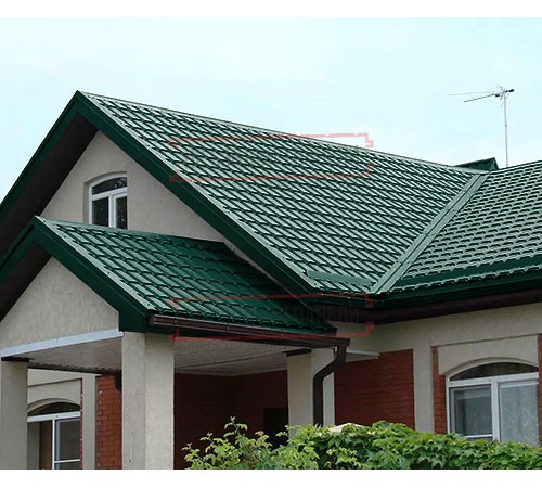 Металлочерепица Монкатта RAL6005 Полиэстер-0,4