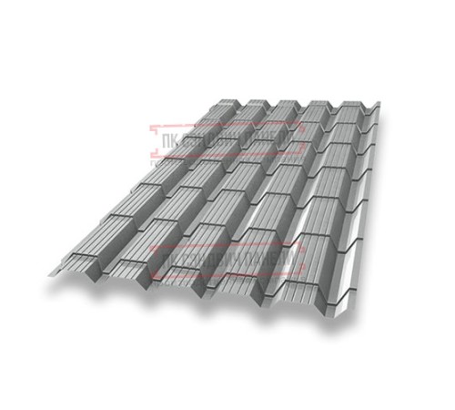 Металлочерепица Монкатта RAL9006 Полиэстер-0,45