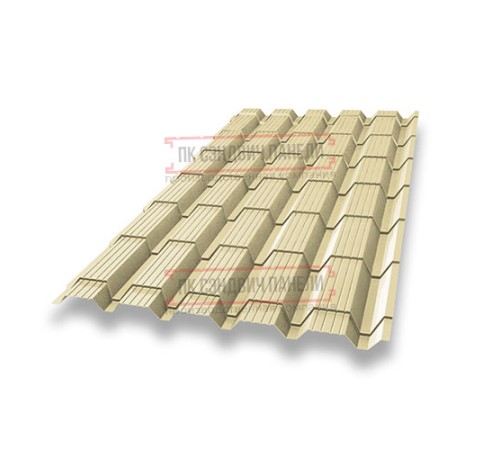 Металлочерепица Монкатта RAL1014 Полиэстер-0,45