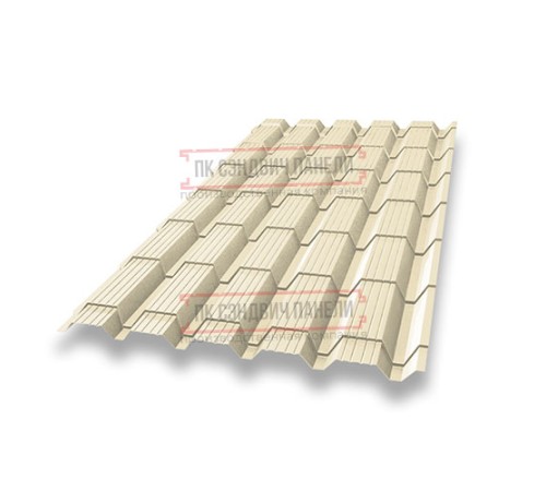 Металлочерепица Квадро профи RAL1015 Полиэстер-0,45