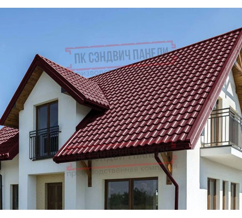 Металлочерепица Монтекристо-ML RAL3005 Norman-0.5