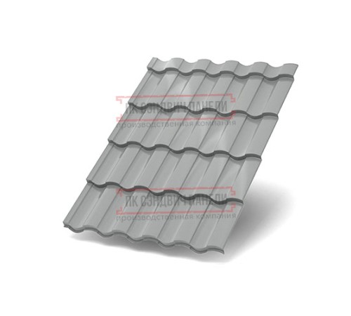 Металлочерепица Монтекристо-ML RAL9006 Norman-0.5