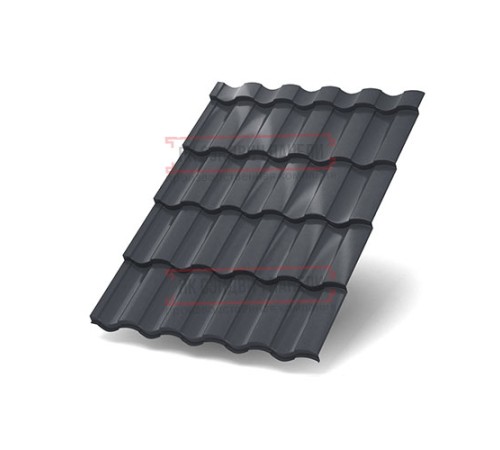 Металлочерепица Монтекристо-XL RAL7024 PURMAN-0.5