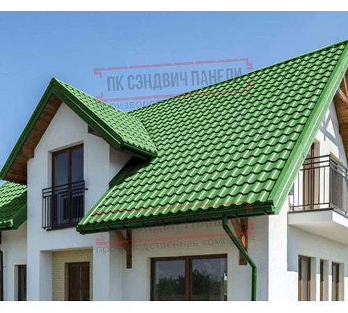 Металлочерепица Монтекристо-SL RAL6018 Norman-0.5