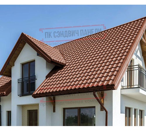 Металлочерепица Монтекристо-S RAL8004 Norman-0.5