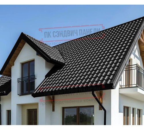 Металлочерепица Монтекристо-ML RAL9005 Viking E-0.5