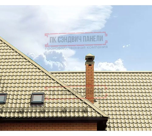 Металлочерепица Ламонтерра RAL1014 Полиэстер-0.45