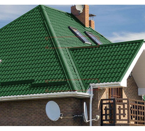 Металлочерепица Монтеррей RAL6002 Полиэстер-0.5