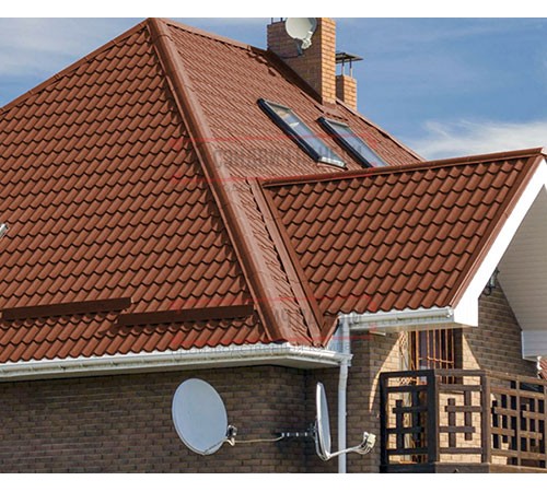 Металлочерепица Монтеррей RAL8004 Viking E-0.5