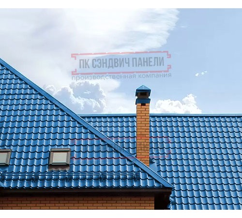 Металлочерепица Ламонтерра RAL5015 Norman-0.5