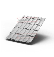 Металлочерепица Ламонтерра RAL7047 Полиэстер-0.5