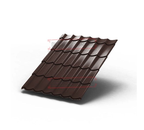 Металлочерепица Монтеррей RAL8017 Viking-0.45