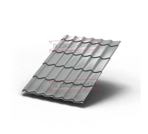 Металлочерепица Ламонтерра RAL9006 Norman-0.5