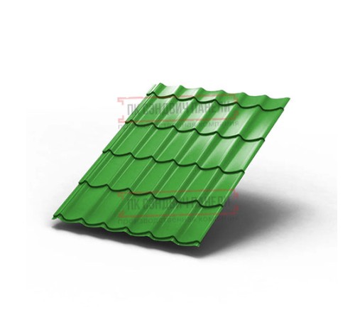 Металлочерепица Монтеррей RAL6018 Полиэстер-0.5