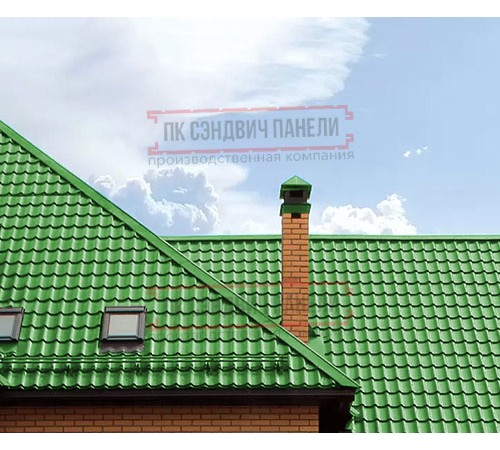 Металлочерепица Ламонтерра RAL6018 Полиэстер-0.5