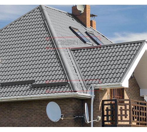 Металлочерепица Монтеррей RAL7004 Полиэстер-0.4