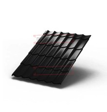 Металлочерепица Монтеррей RAL9005 Viking E-0.5