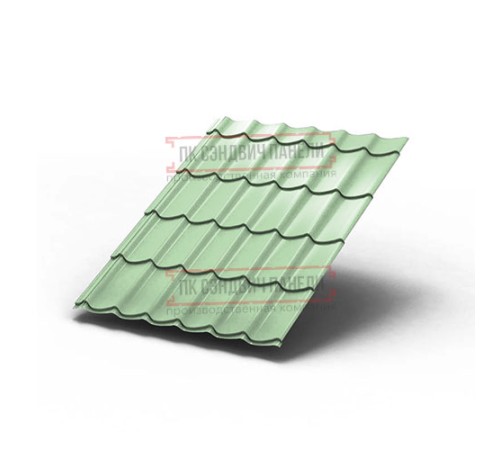 Металлочерепица Монтеррей RAL6019 Norman-0.5