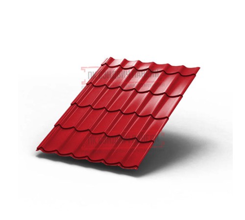 Металлочерепица Ламонтерра RAL3020 Полиэстер-0.45