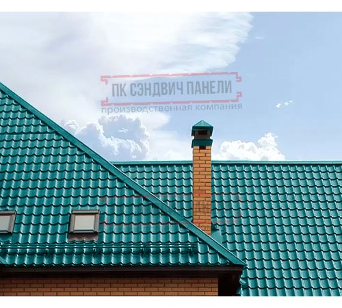 Металлочерепица Ламонтерра RAL5021 Полиэстер-0.4