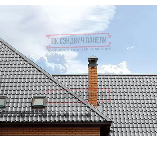 Металлочерепица Ламонтерра RAL7004 Полиэстер-0.5