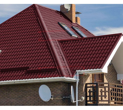 Металлочерепица Монтеррей RAL3005 Viking E-0.5