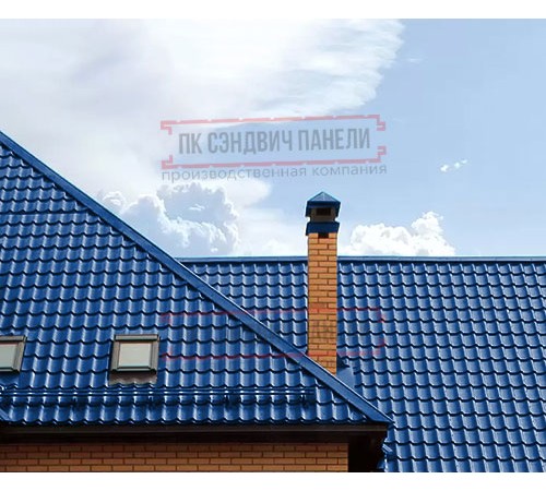 Металлочерепица Ламонтерра RAL5005 PURMAN-0.5