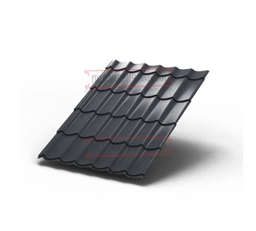 Металлочерепица Ламонтерра RAL7024 Полиэстер-0.45