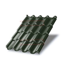 Металлочерепица Монтерроса-X RAL6007 Viking E-0.5
