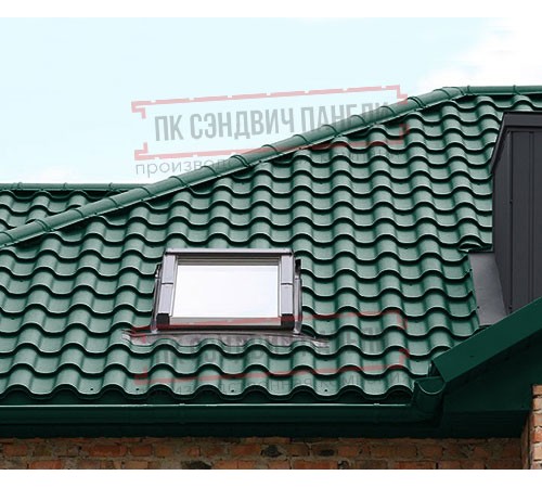 Металлочерепица Монтерроса-SL RAL6005 Norman-0.5