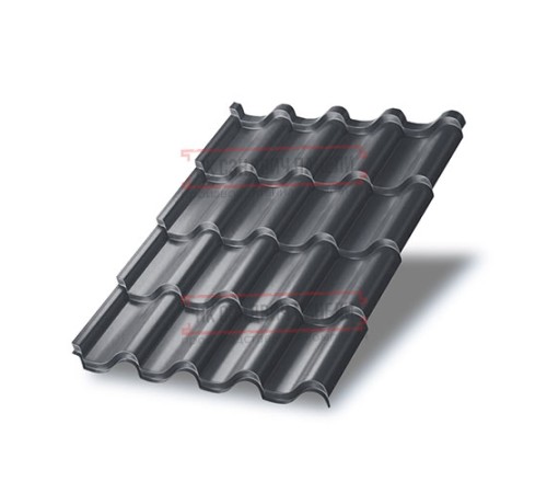 Металлочерепица Монтерроса-X RAL7024 Viking E-0.5