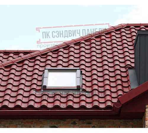 Металлочерепица Монтерроса-SL RAL3011 PURMAN-0.5