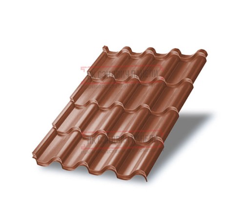 Металлочерепица Монтерроса-XL RAL8004 Norman-0.5