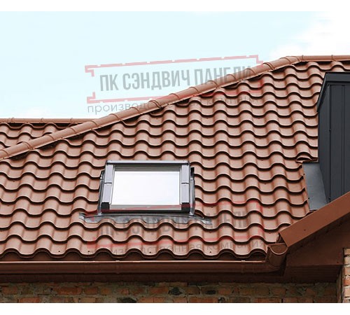 Металлочерепица Монтерроса-XL RAL8004 Norman-0.5