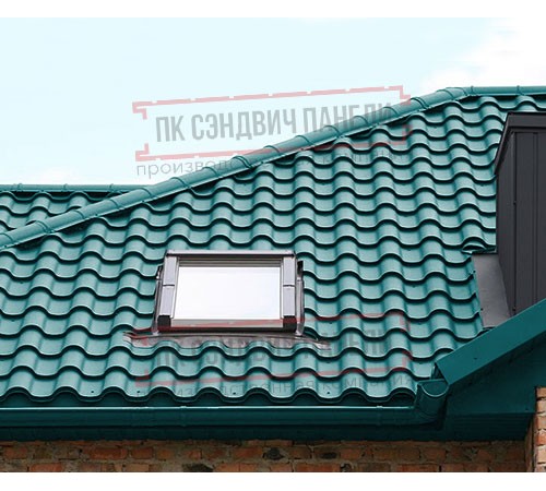 Металлочерепица Монтерроса-S RAL5021 Norman-0.5