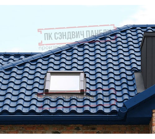 Металлочерепица Монтерроса-XL RAL5005 Norman-0.5