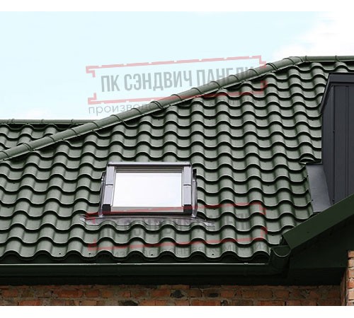 Металлочерепица Монтерроса-S RAL6007 Viking E-0.5