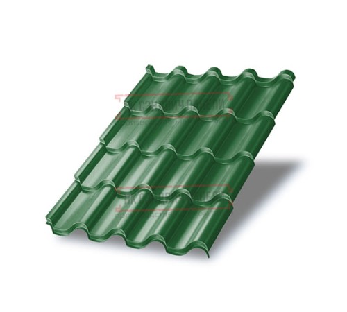 Металлочерепица Монтерроса-S RAL6002 Norman-0.5