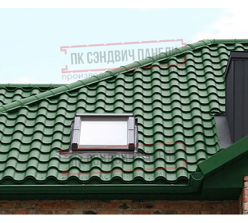 Металлочерепица Монтерроса-S RAL6002 Norman-0.5