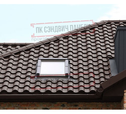 Металлочерепица Монтерроса-SL RAL8017 PURMAN-0.5