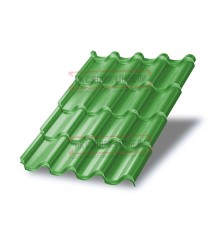 Металлочерепица Монтерроса-M RAL6018 Norman-0.5