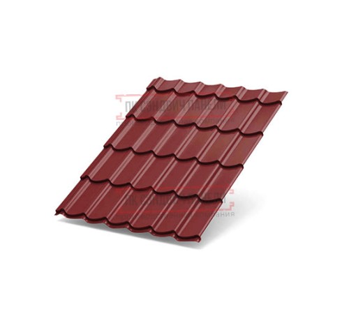Металлочерепица Ламонтерра X RAL3011 Полиэстер-0.5