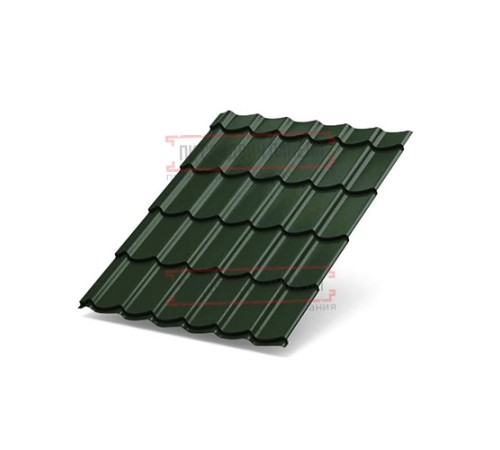 Металлочерепица Супермонтеррей RAL6007 Viking E-0.5