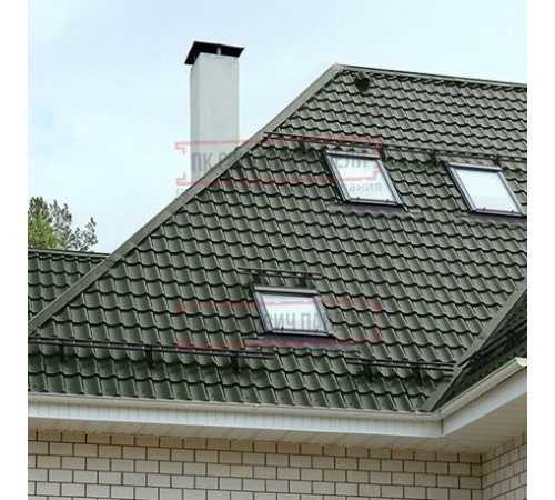 Металлочерепица Супермонтеррей RAL6007 Viking E-0.5