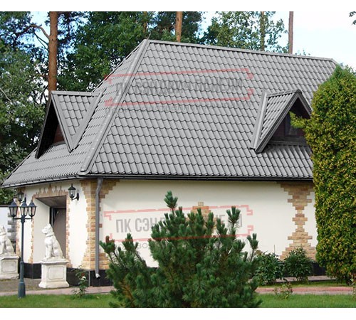 Металлочерепица Ламонтерра X RAL7004 Полиэстер-0.4