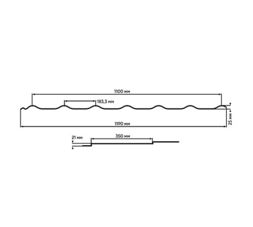 Металлочерепица Супермонтеррей RAL6005 Norman-0.5