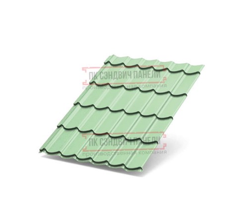 Металлочерепица Супермонтеррей RAL6019 Norman-0.5