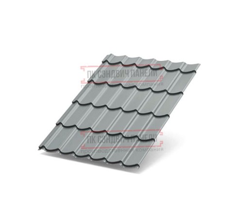 Металлочерепица Супермонтеррей RAL7004 Полиэстер-0.4