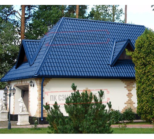 Металлочерепица Ламонтерра X RAL5005 Norman-0.5