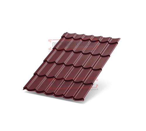 Металлочерепица Супермонтеррей RAL3005 Viking E-0.5